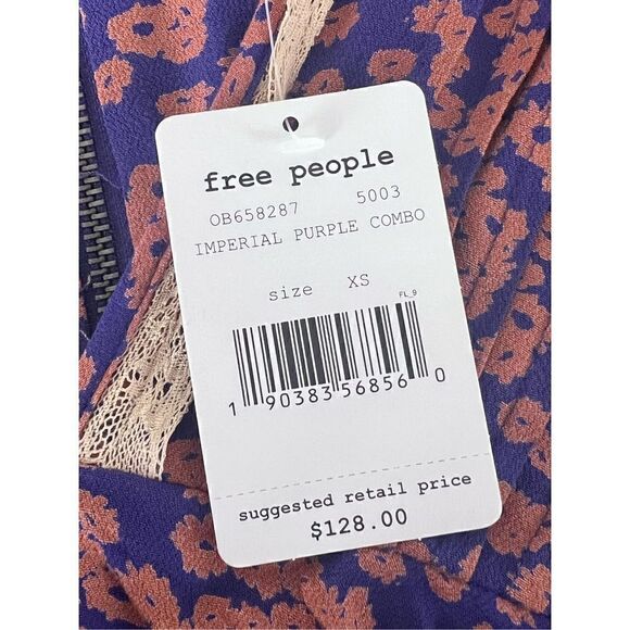 NWT Free People Like You Best Boho Festival Renaissance Mini Dress Size XS - Picture 10 of 13